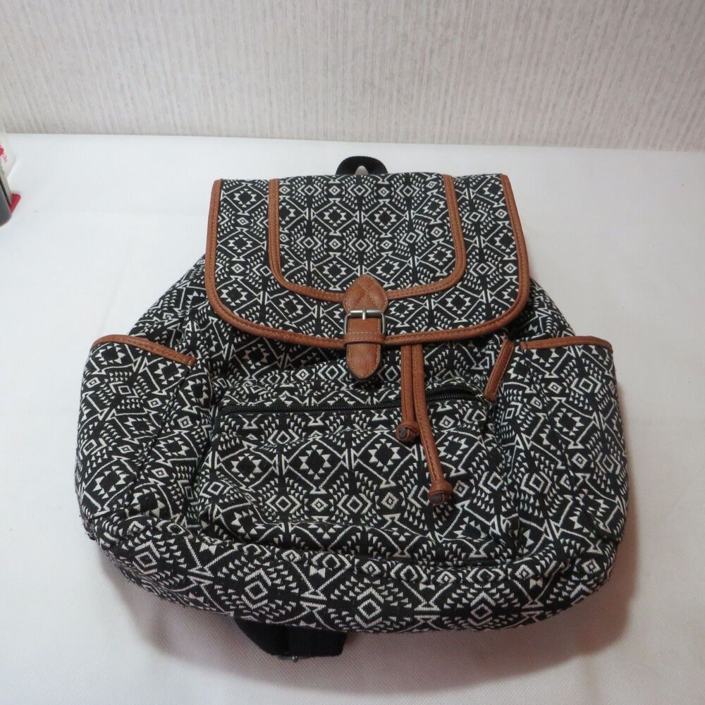Arizona Jeans Company Backpack Black White Bag
